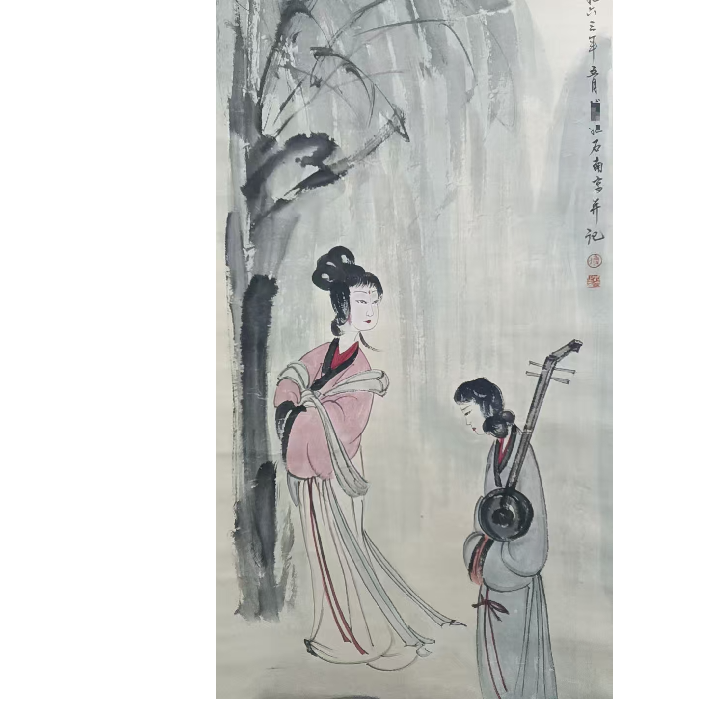 傅老 款人物立轴100*50约4.5平尺