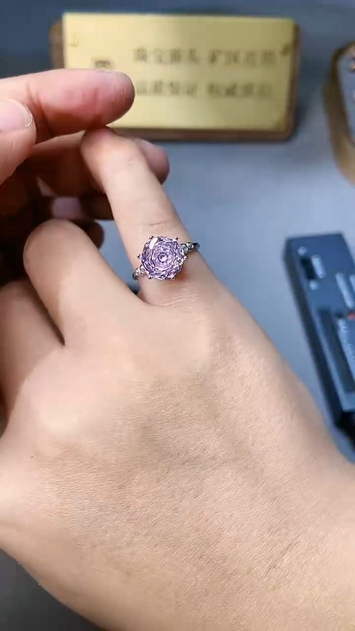 【闪购商品】水晶戒指银S925镶嵌3545