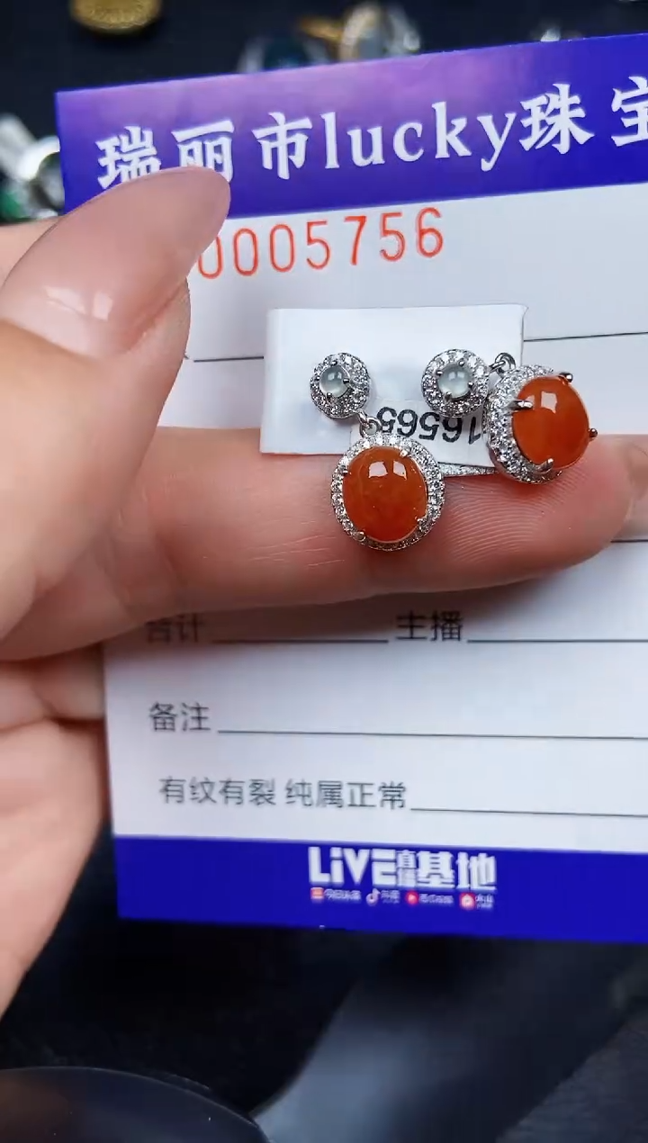 翡翠银S925镶嵌颈饰5756
