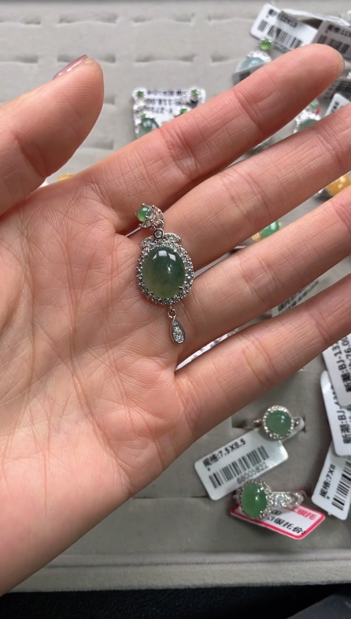 【闪购商品】翡翠戒指银S925镶嵌11111--1