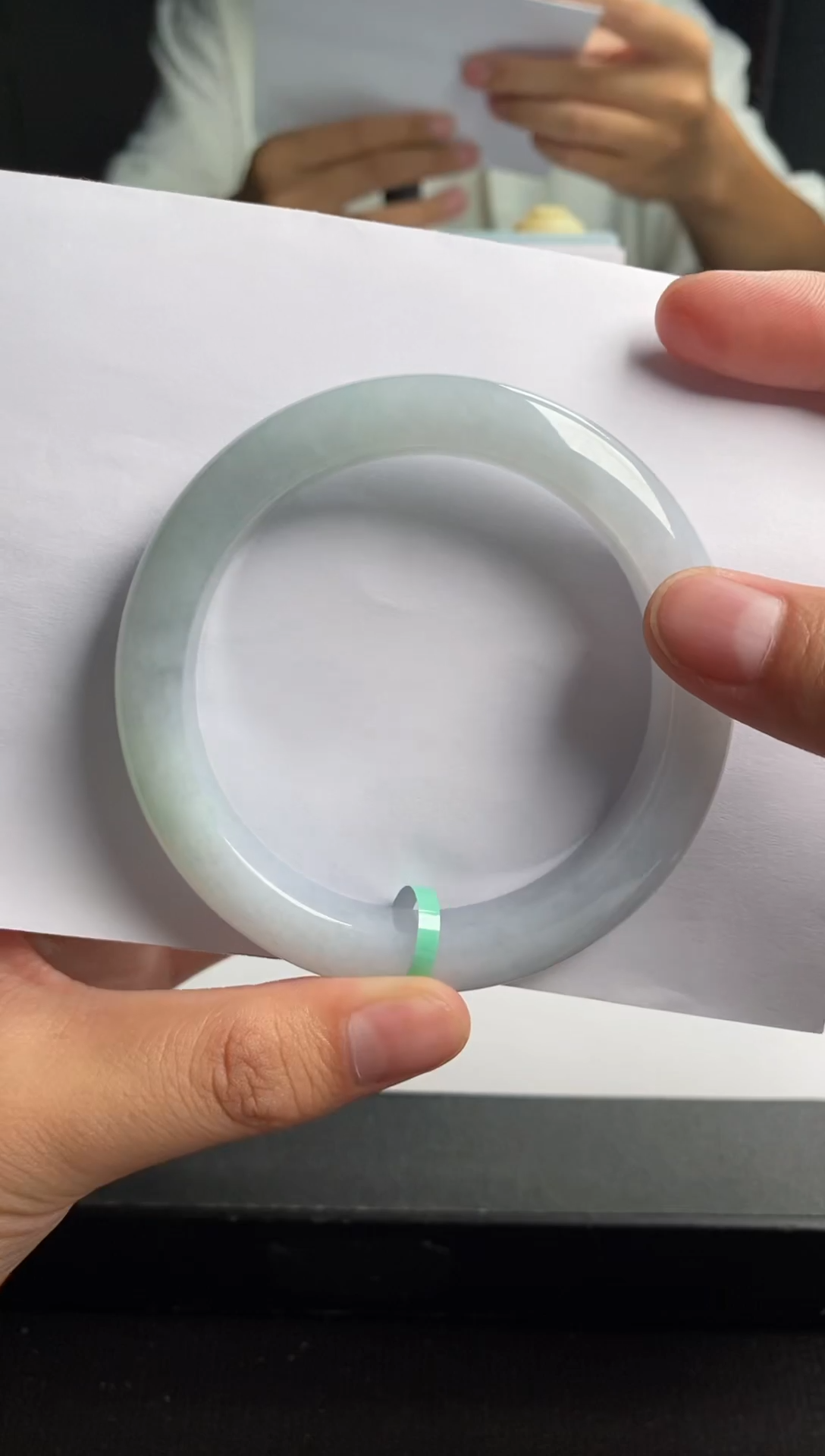 翡翠手镯未镶嵌（大蓝底大圈口）正圈21号