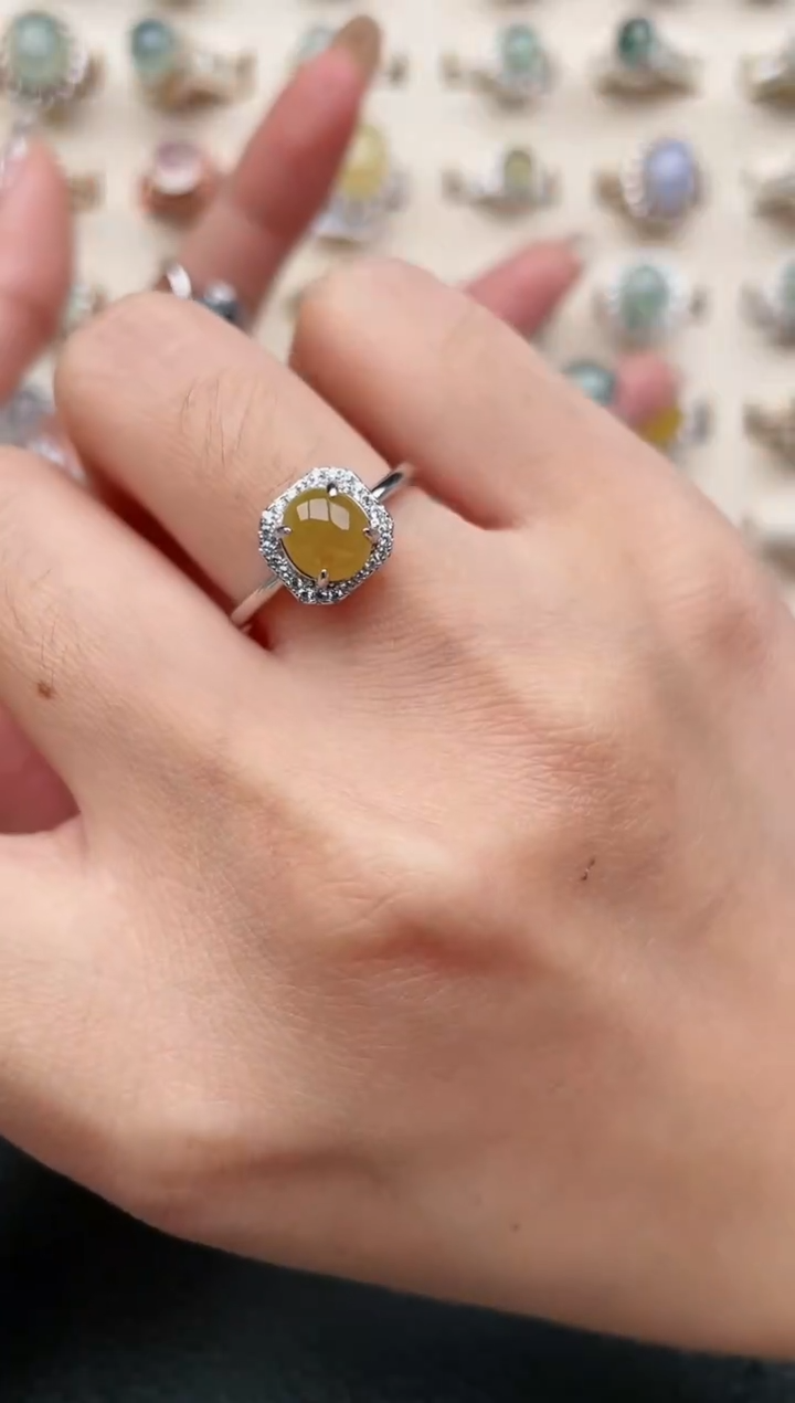 【闪购商品】翡翠戒指银S925镶嵌1111