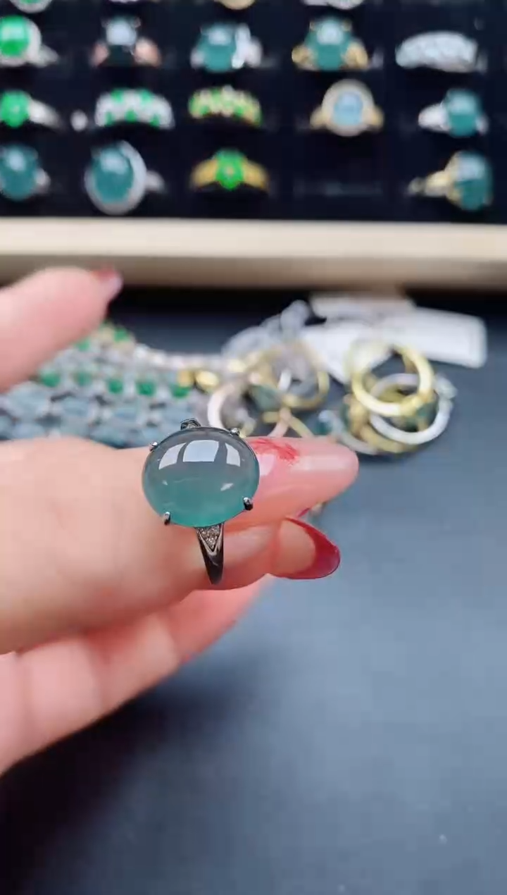 【闪购商品】翡翠戒指银S925镶嵌5080850
