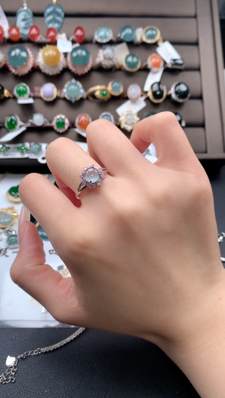 【闪购商品】翡翠戒指银S925镶嵌31231231