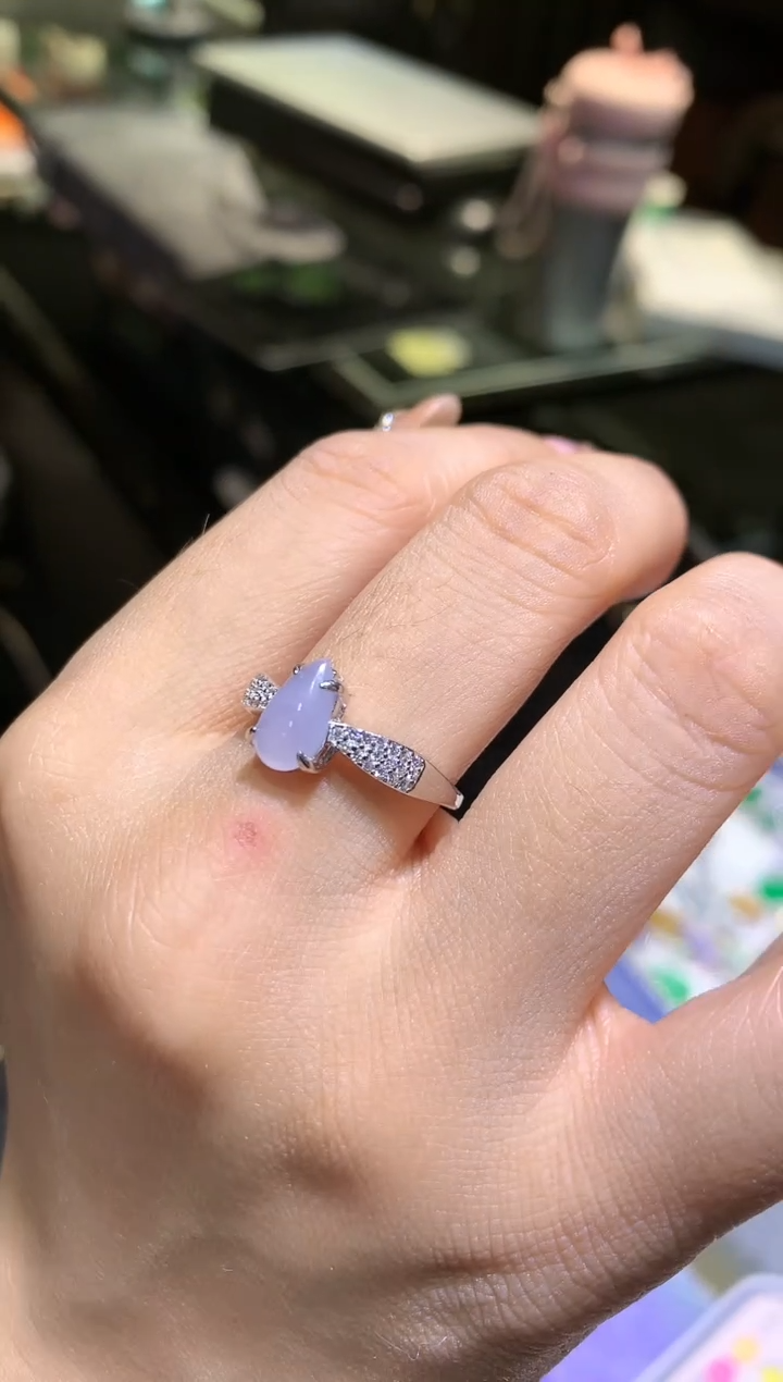 【闪购商品】翡翠吊坠(不含链)银S925镶嵌戒指