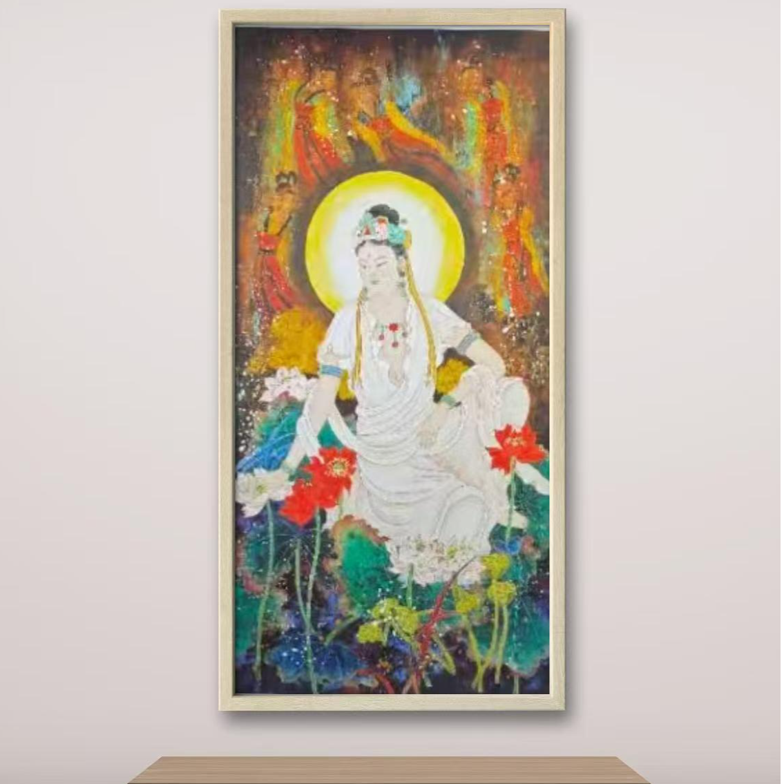刘志扬国画作品《敦煌重彩造像1》