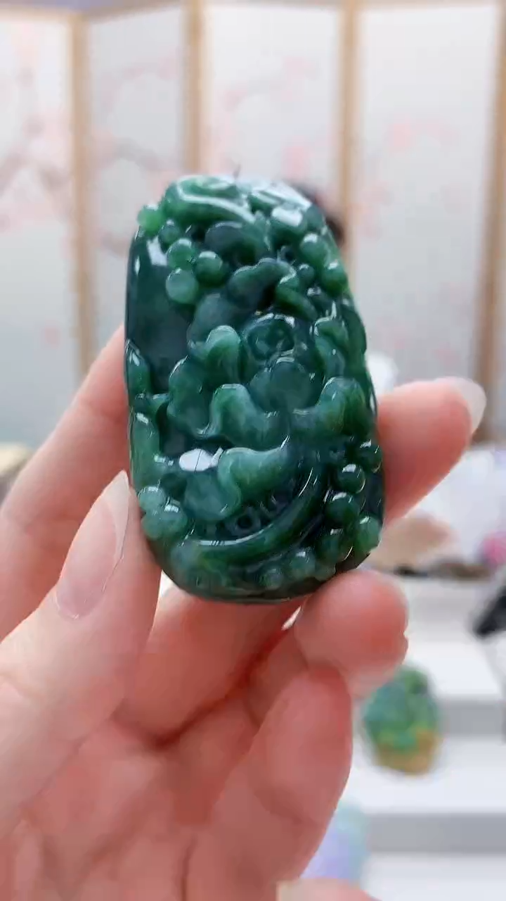 未镶嵌定制翡翠5160ry-毛货挂件93