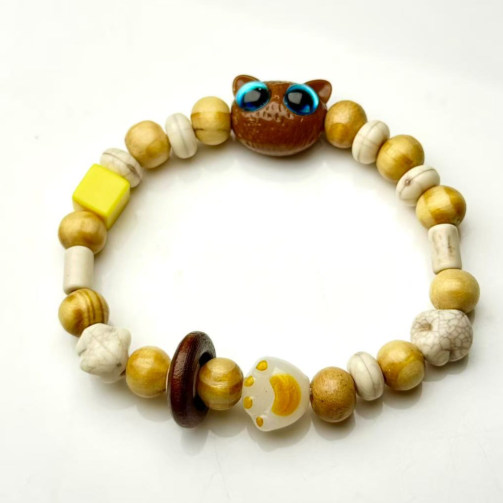 非金属亚克力手链 ZBG0670蓝眼猫咪手串（多样性发其一）