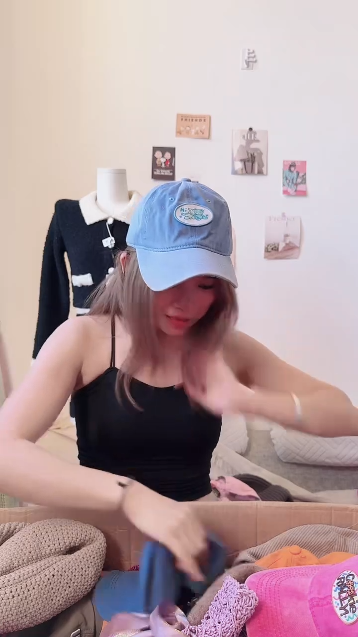 Tpu做旧款蓝色小熊鸭舌帽