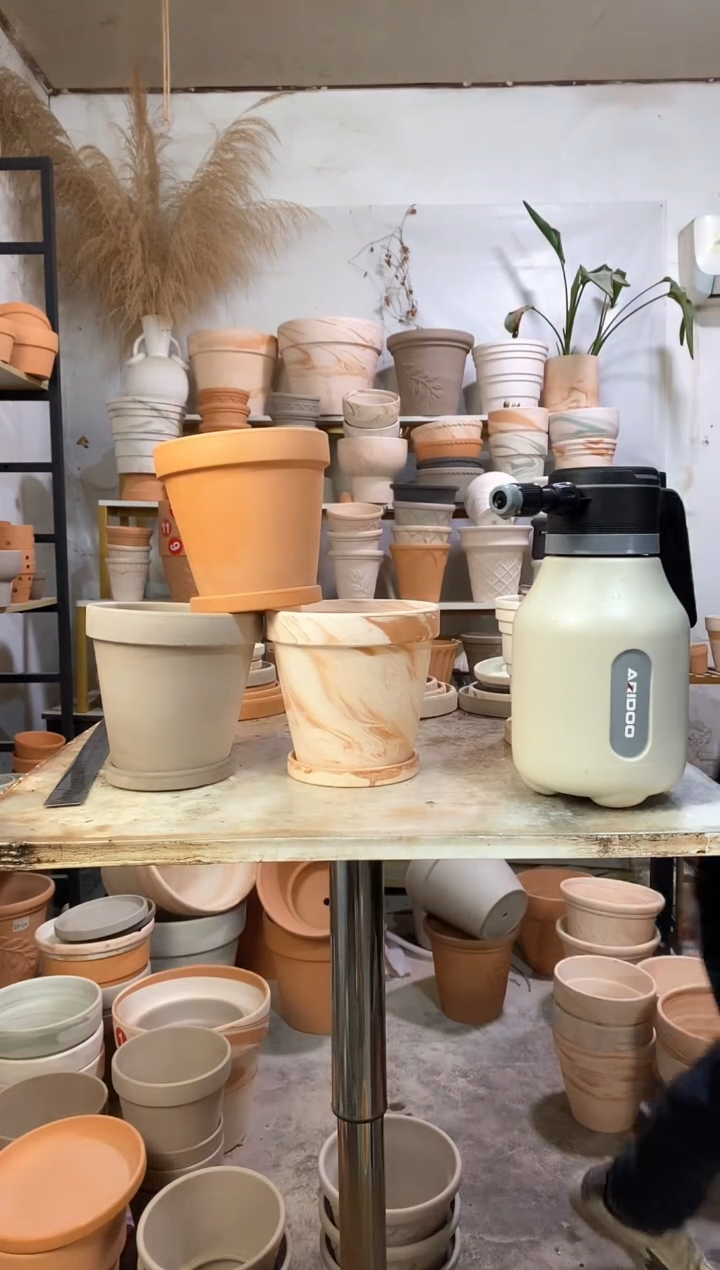 15*14陶盆3色组合 3盆3托