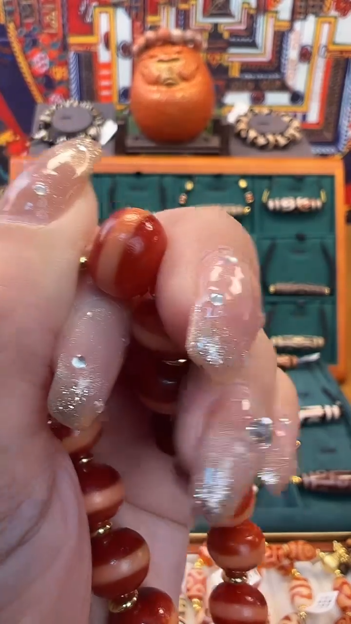 玛瑙/玉髓（覆膜）颈饰合金年**十24.（微瑕）