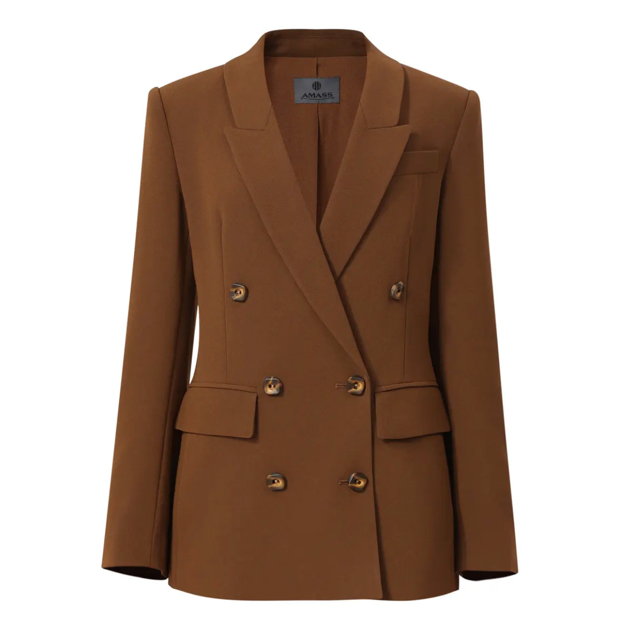 阿玛施品质女装时尚棕色西装外套5400373
