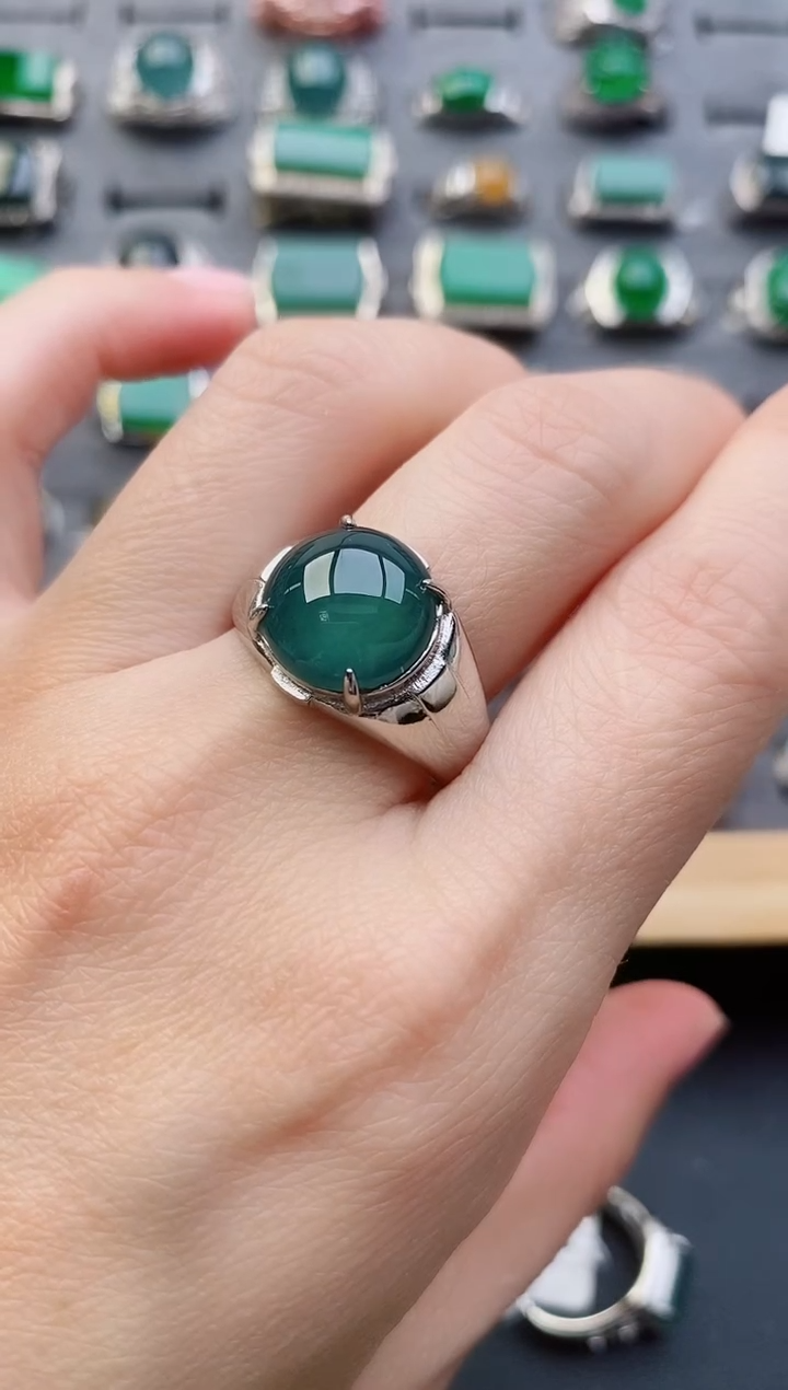 【闪购商品】翡翠戒指银S925镶嵌1212