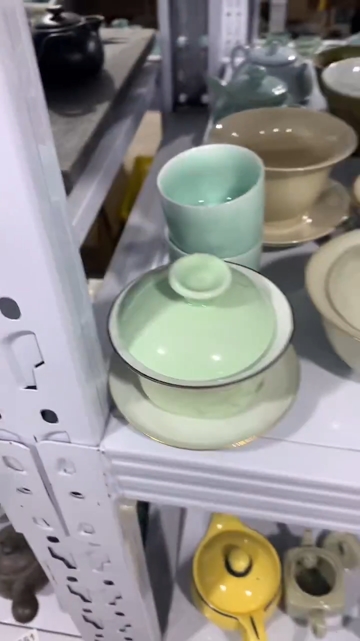陶瓷【清！一件不留】汝窑、茶壶盖碗茶杯主人杯微矿点