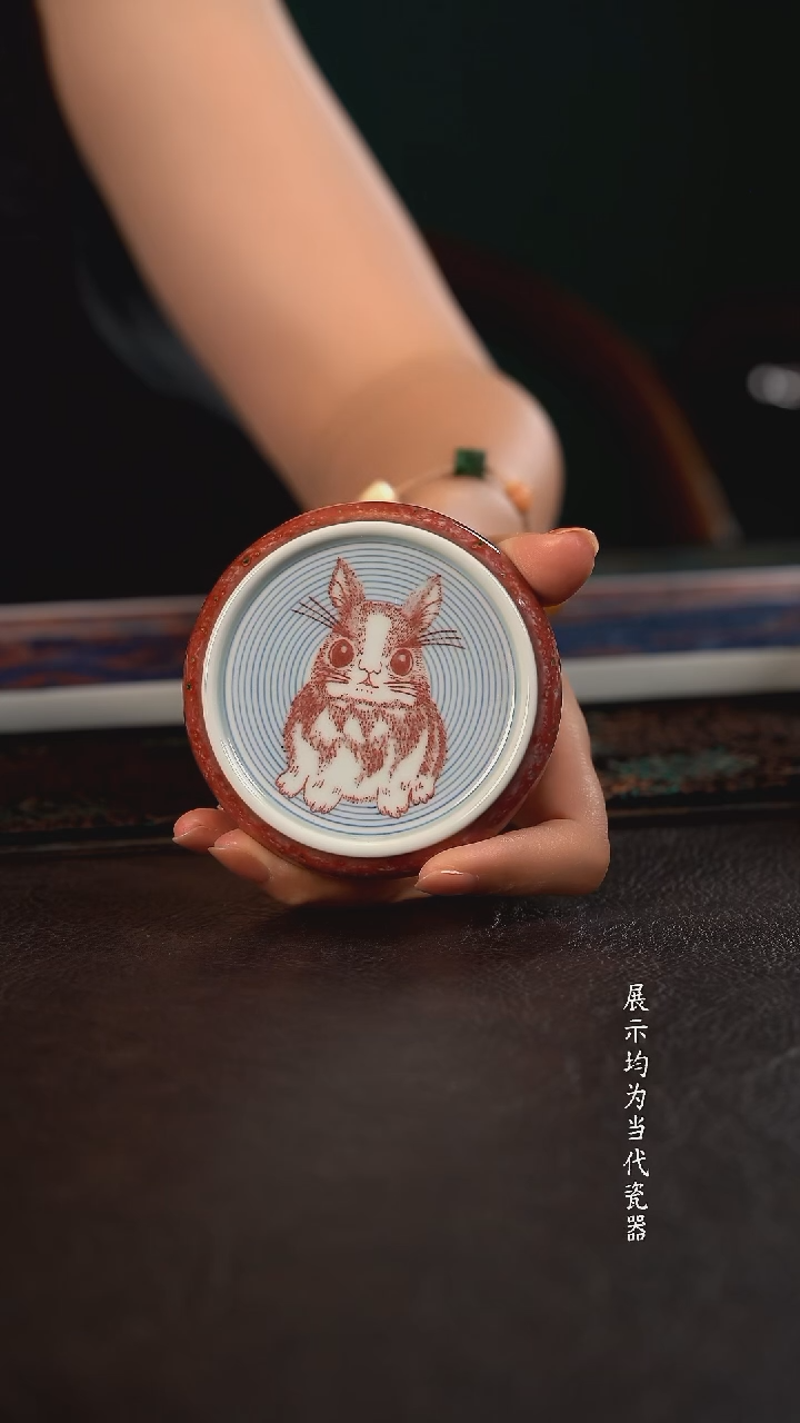 贵红窑豇豆红 兔子盖置