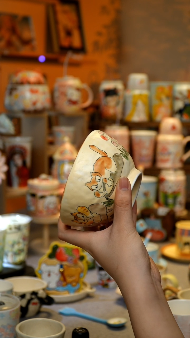 【闪购商品】杯陶瓷景德镇高温釉下彩&A859