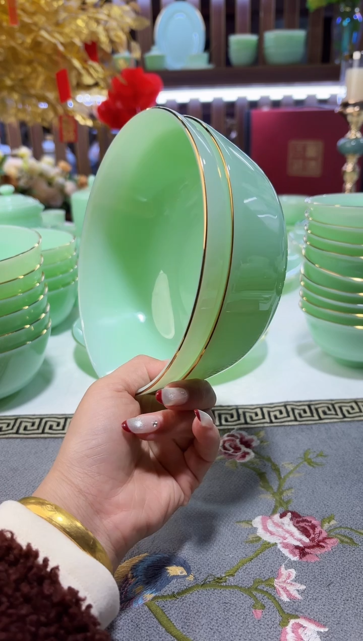 玉瓷6.5英寸面碗2个