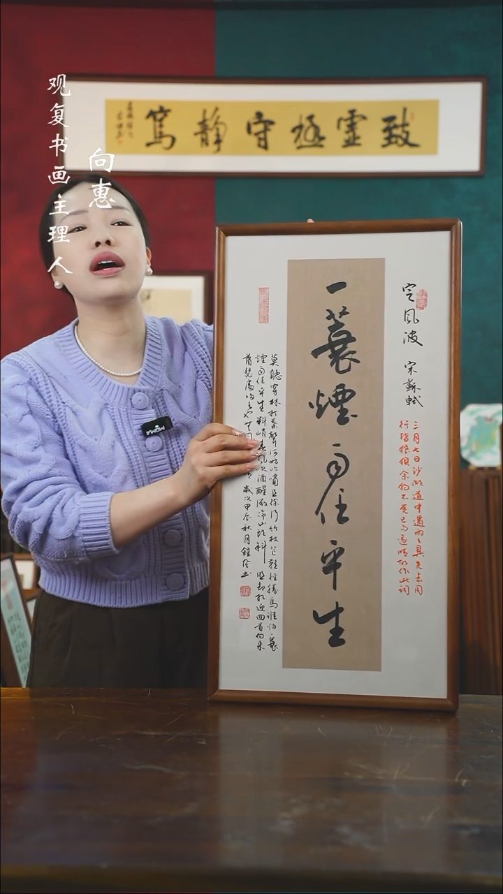 【闪购商品】书法范铠风-一蓑烟雨-36*69书法