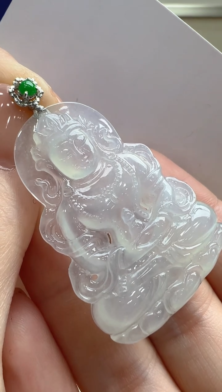 【闪购商品】翡翠吊坠(不含链)18K金镶嵌多样性发货拍一发一