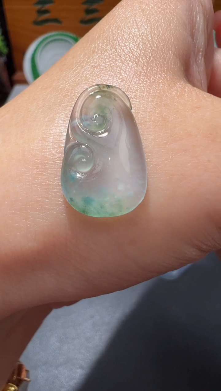 【闪购商品】定制翡翠未镶嵌19.6*12*3.2如意