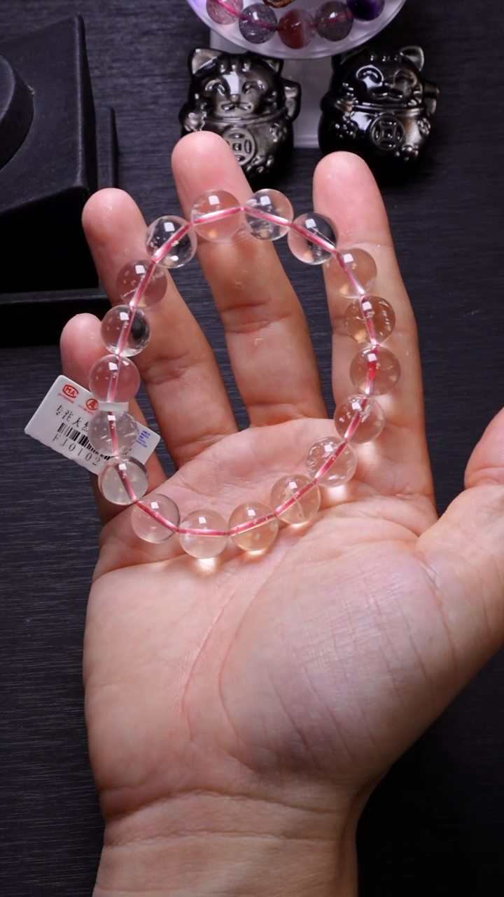 【闪购商品】水晶Q012星光粉晶单圈11mm未镶嵌多样性发其一