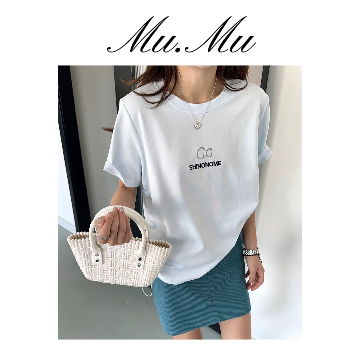 MuMu-【小众设计】-休闲新款数码印花夏款宽松百搭简约休闲短袖309