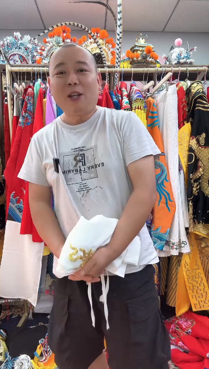 百**仪戏曲武生彩裤白色