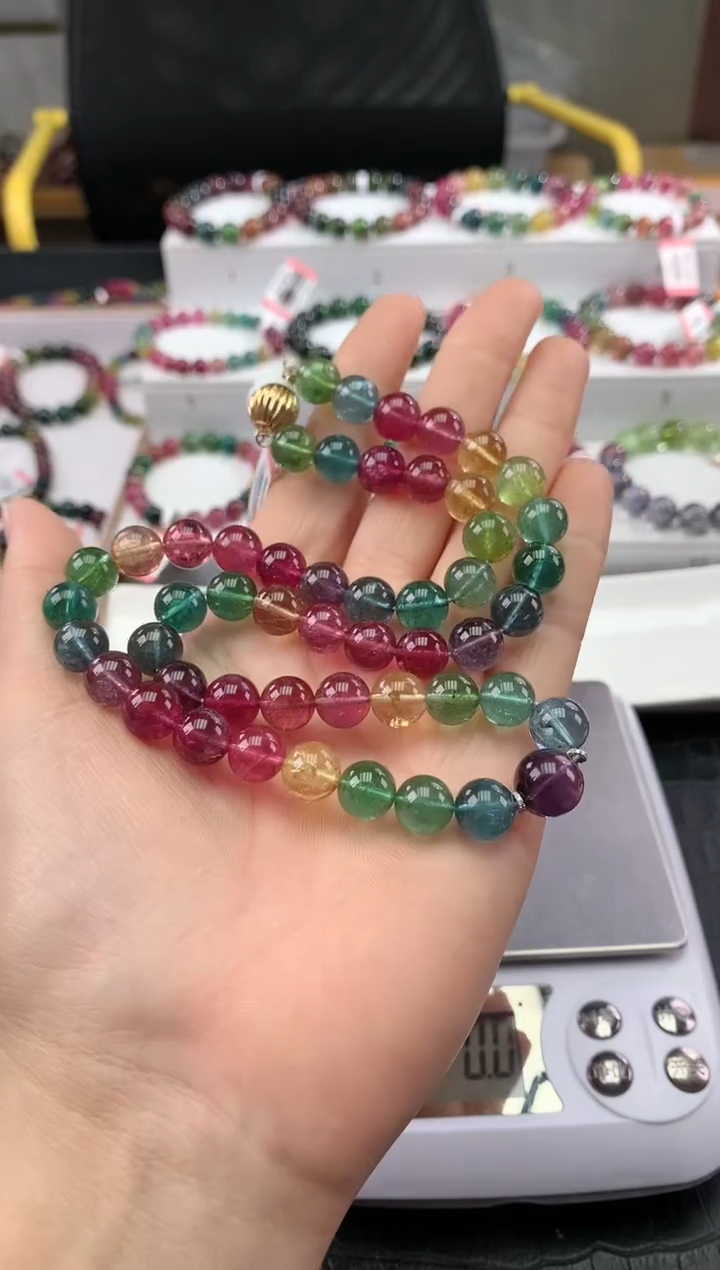 【闪购商品】碧玺手串未镶嵌多样性发一条