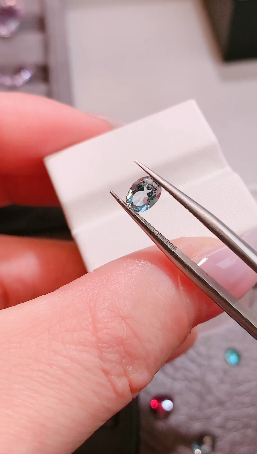 裸石海蓝宝石椭圆形天然0.63ct