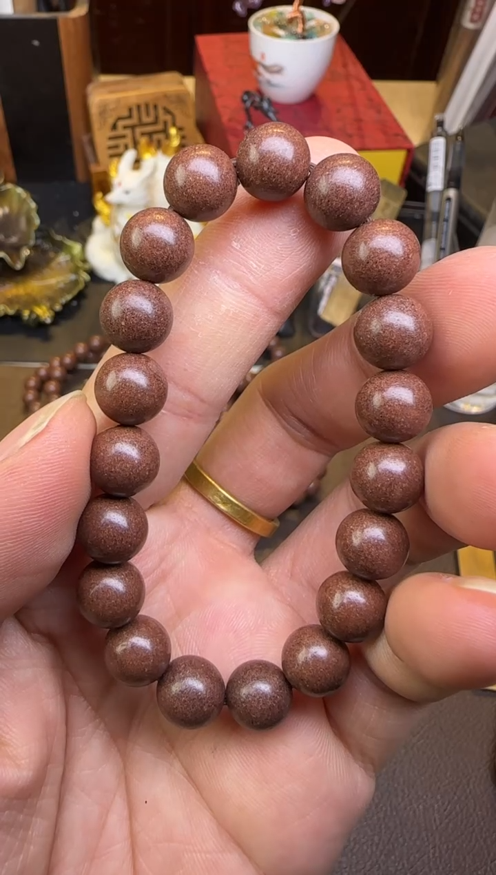檀香木手串/手链鹅梨帐中香单圈10mm