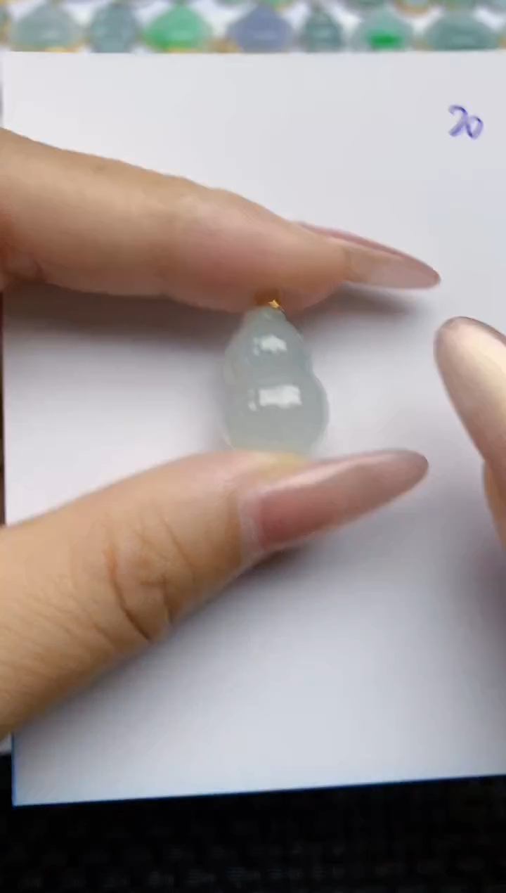 【闪购商品】翡翠颈饰18K金镶嵌天然A货翡翠 20