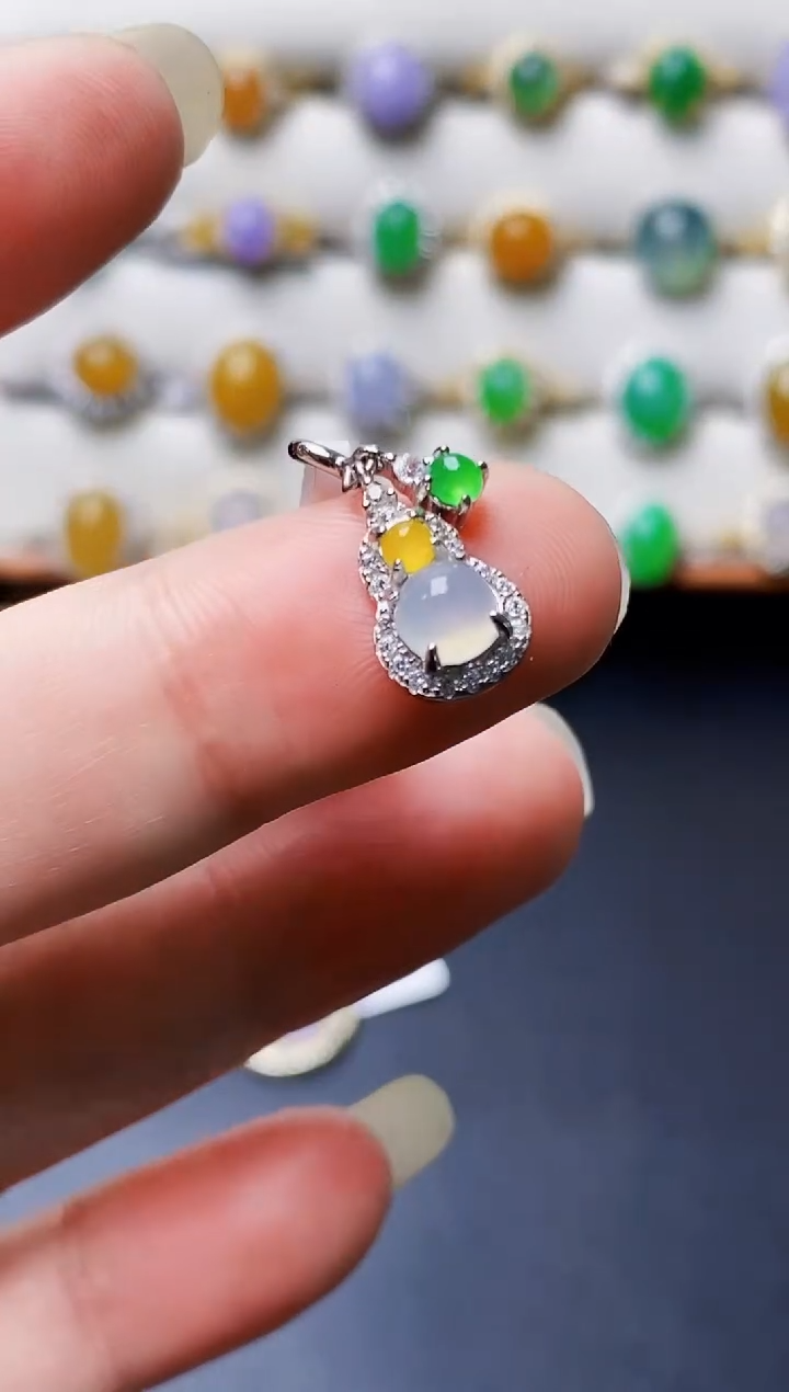 银S925镶嵌戒指翡翠1549