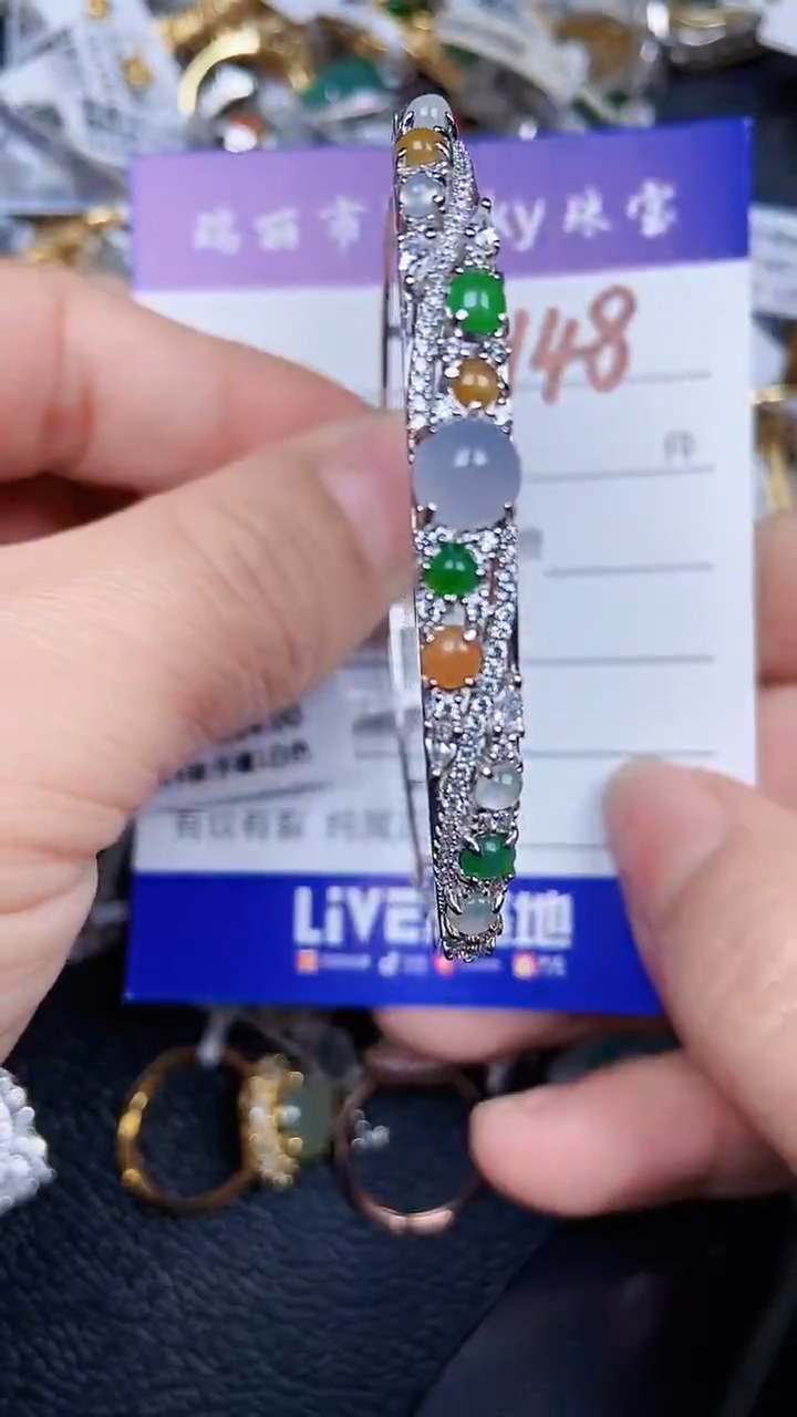 颈饰银S925镶嵌翡翠0148