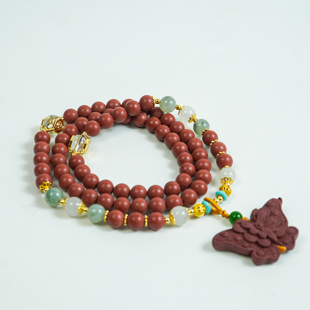 芈言 · 花蕊夫人 蝴蝶香牌吊坠 设计款  古法合香珠