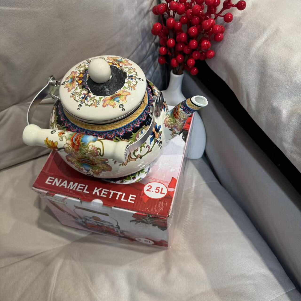 珐琅搪瓷茶壶凉水壶开水壶烧水壶热水壶奶茶壶 GC