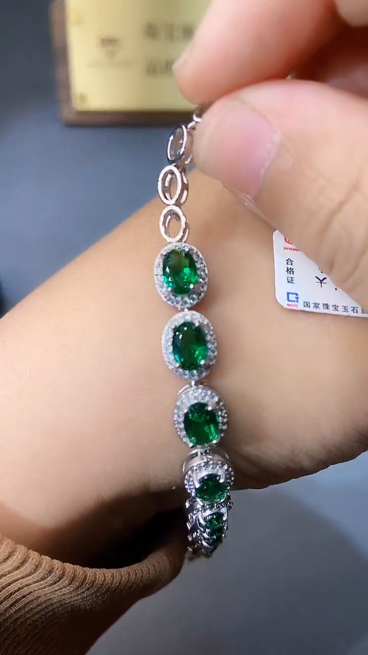 【闪购商品】透辉石手链银S925镶嵌354