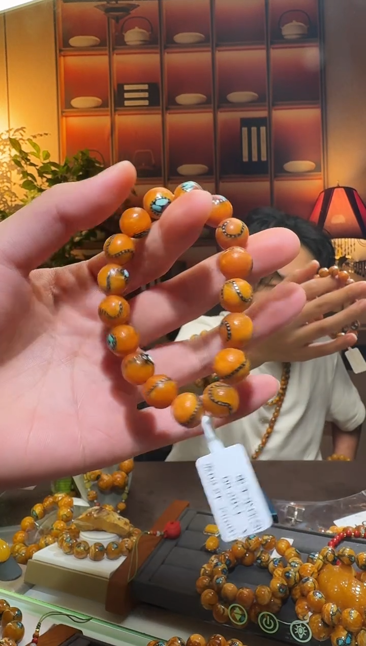 蜜蜡颈饰未镶嵌7655天然蜜蜡珠宝奇石