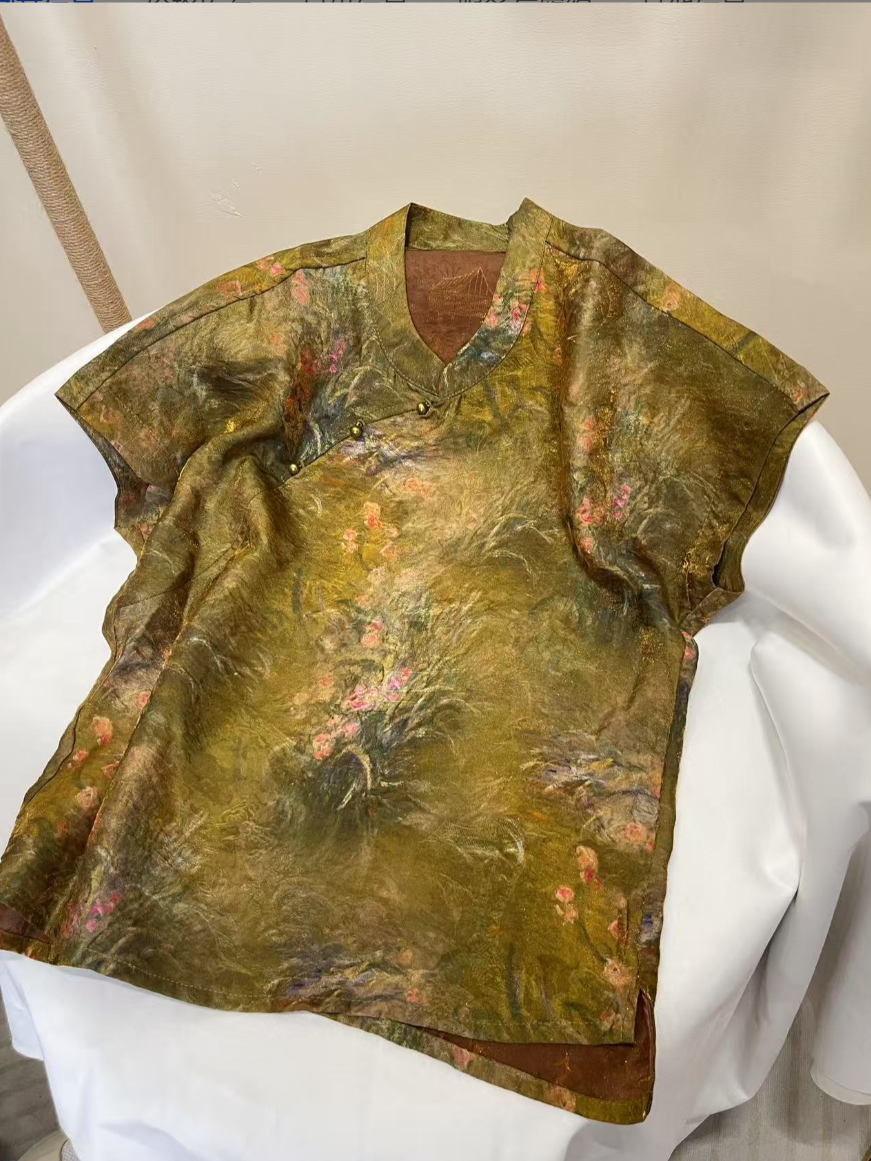 0025新中式桑蚕丝国风上衣  苏杭丝绸2号店