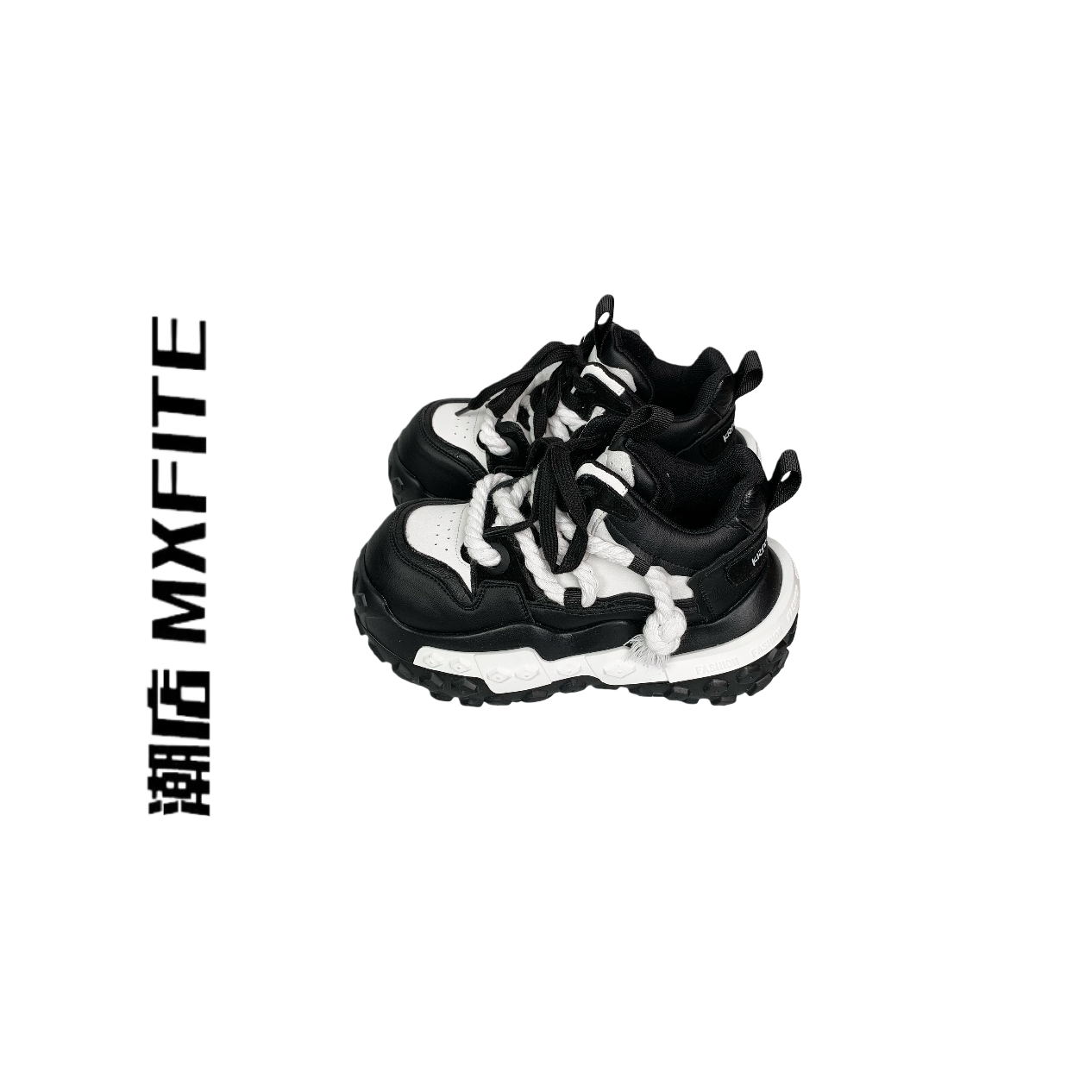 MXFITE潮店新款个性潮酷厚底系带休闲运动鞋（AL7758）