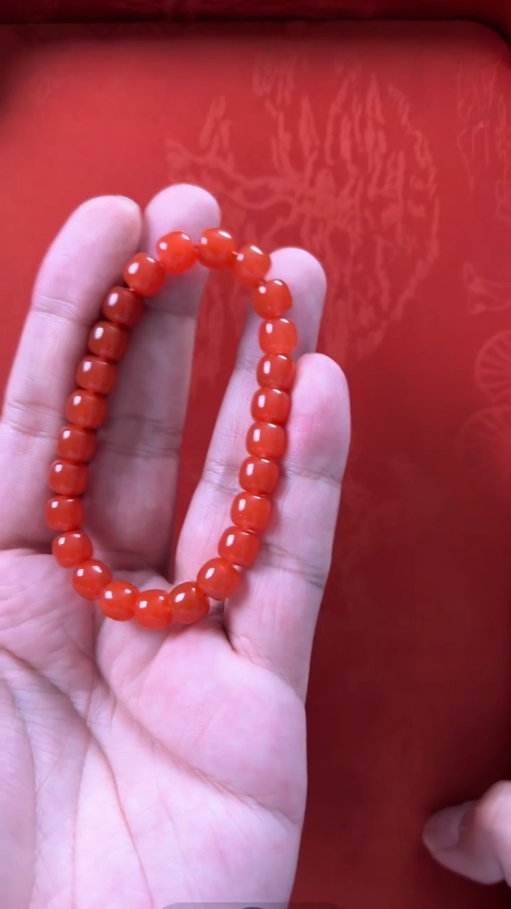 未镶嵌手链南红玛瑙直切手串