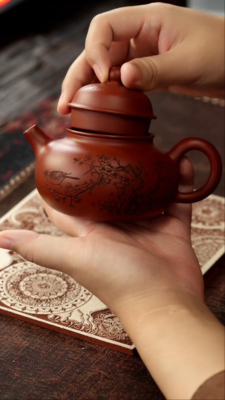 茶杯紫砂非遗茶器-梅花容天