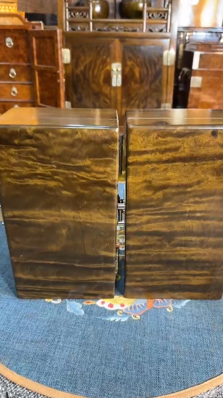 【闪购商品】乌木类成套家具阴沉首饰盒 一对  s15