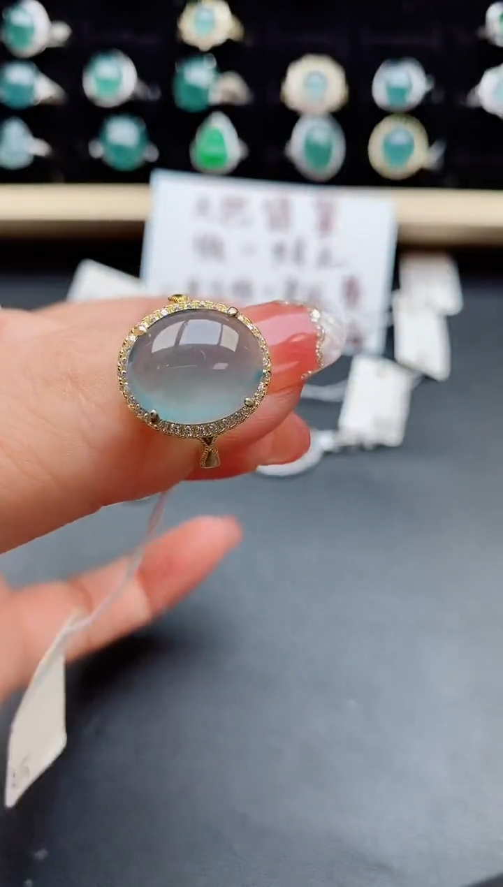 【闪购商品】翡翠戒指银S925镶嵌508050