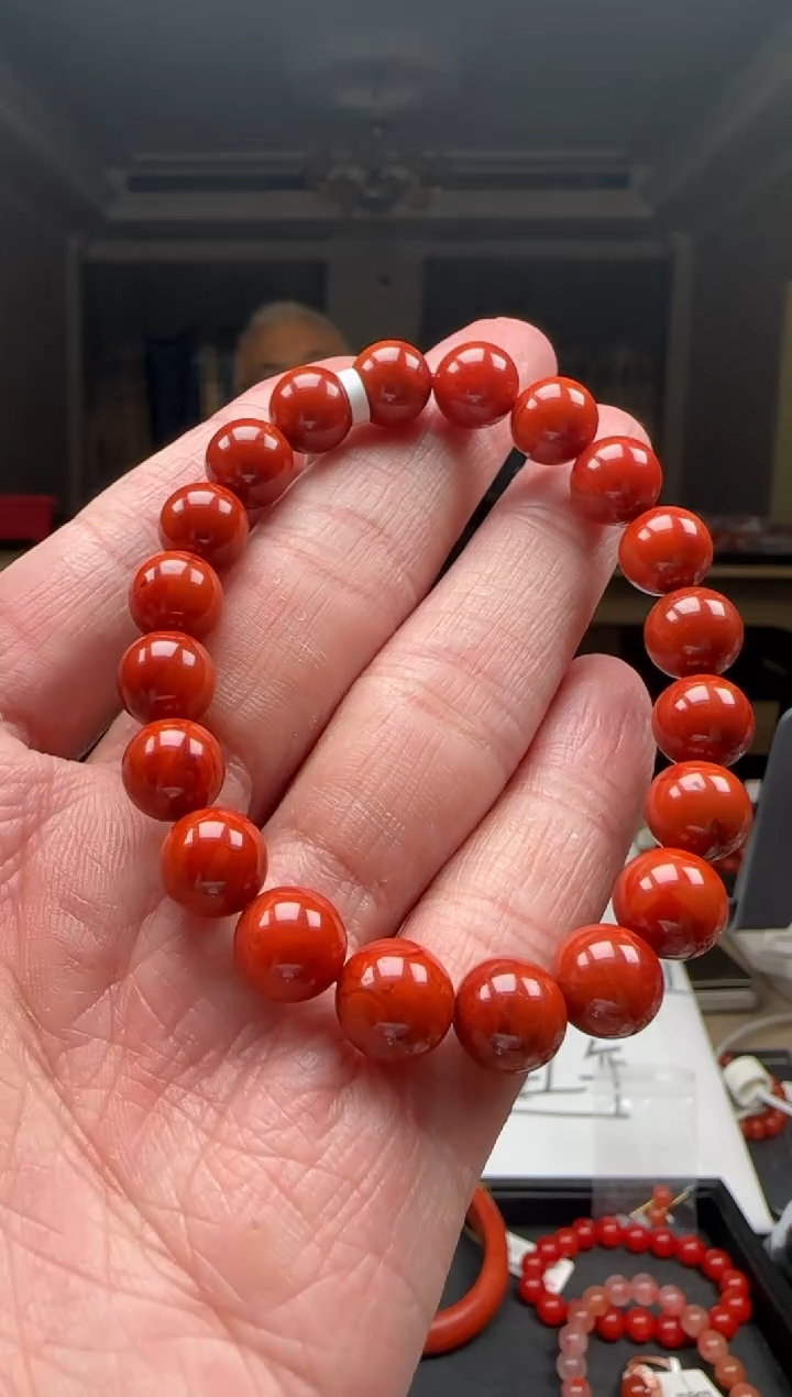 【闪购商品】南红玛瑙9mm瓦西手串圆珠未镶嵌多样性发一件