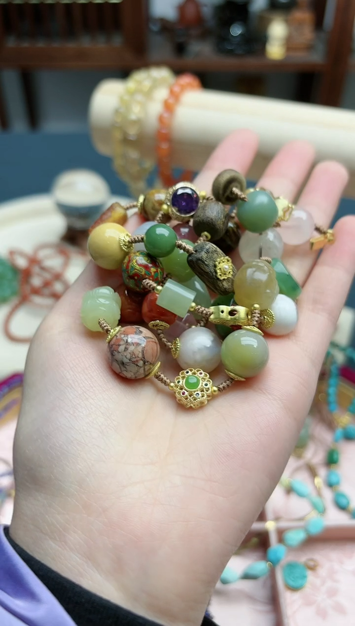 【闪购商品】和田玉项链未镶嵌和田玉多宝手串*1 HX