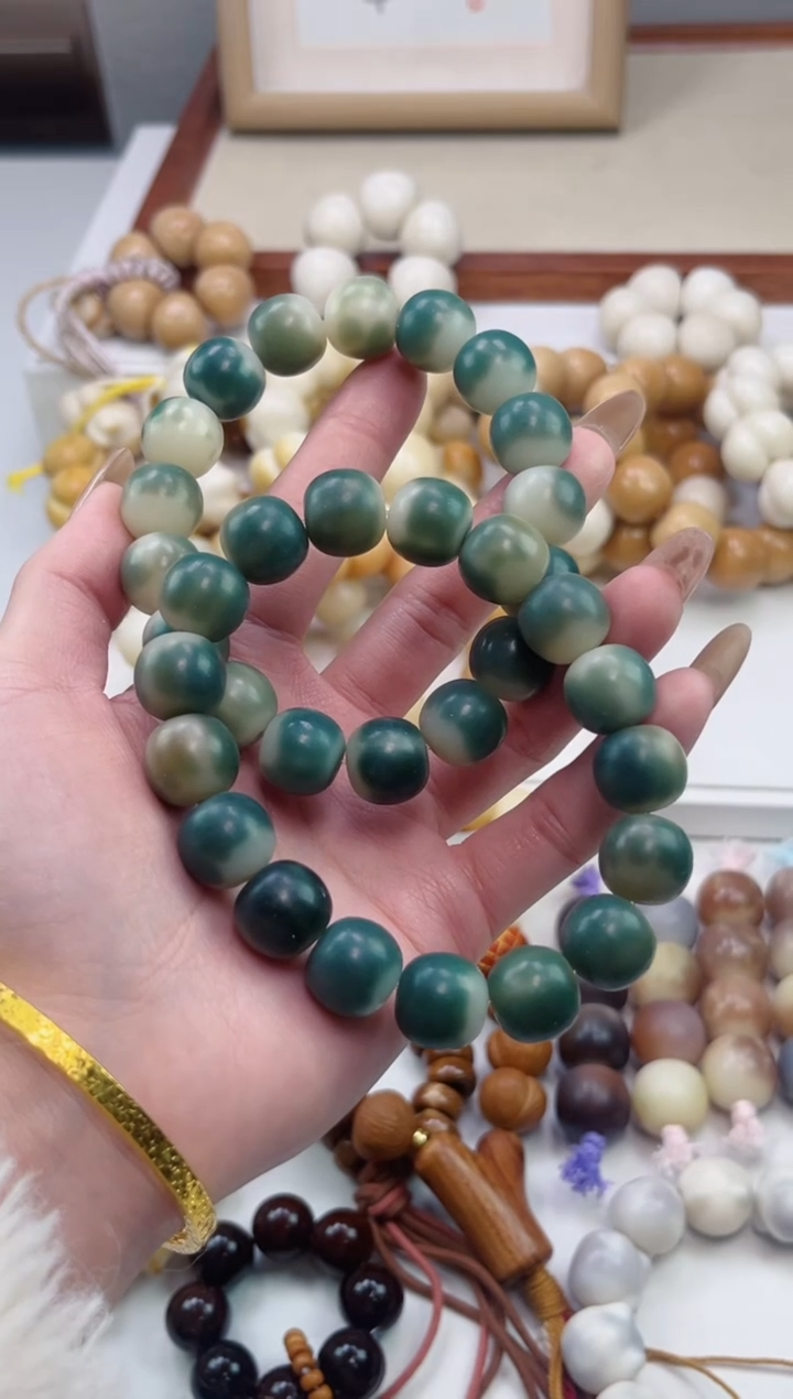 手串菩提根/象牙果h94紫美人泡泡糖干磨苹果13*14mm手串