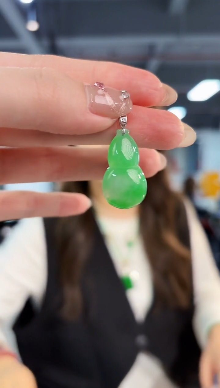 【闪购商品】翡翠颈饰18K金镶嵌缅料A货/支持复检/一件