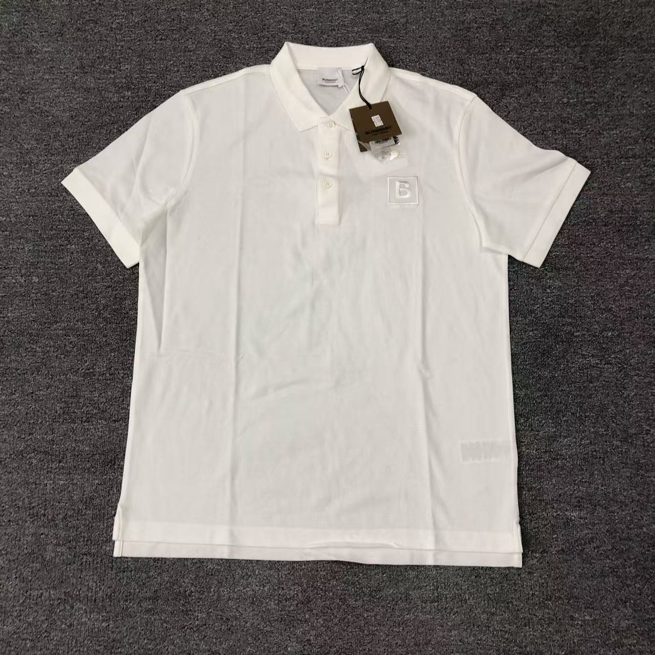 全新未使用 BURBERRY/博柏利 字母刺绣polo衫