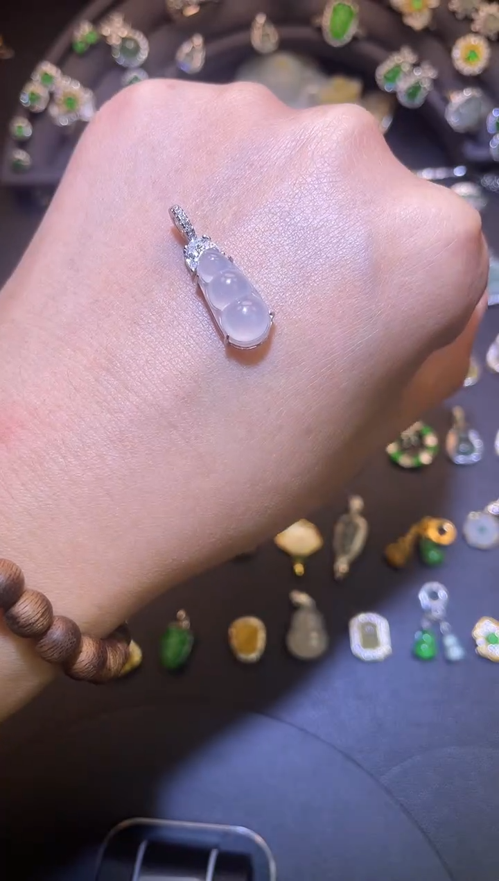 吊坠(不含链)银S925镶嵌翡翠1