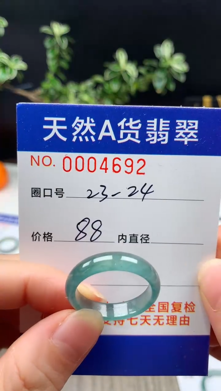 未镶嵌戒指翡翠?****娘23-24#